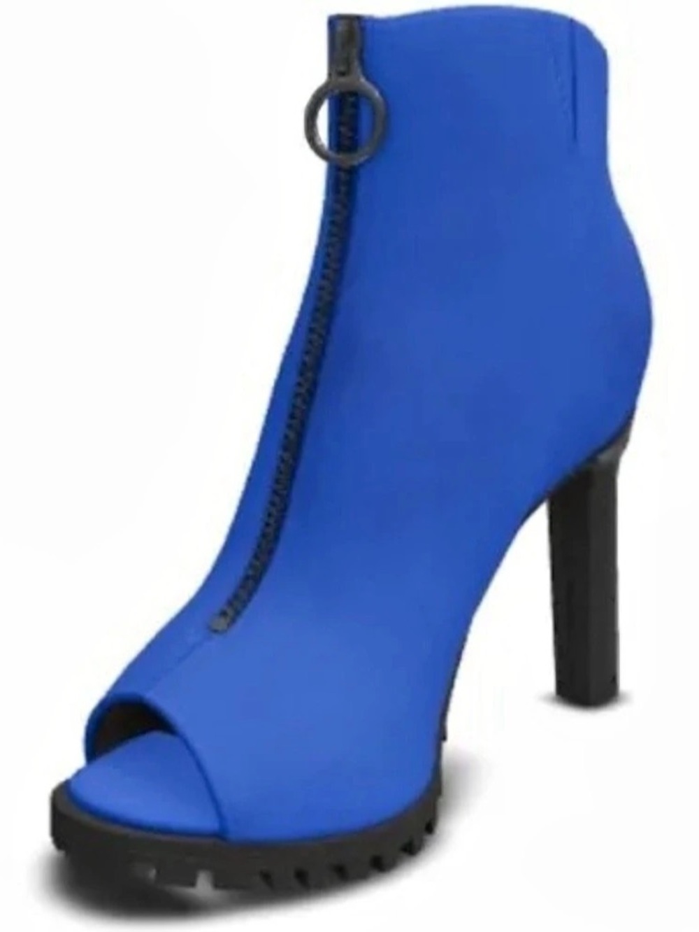 Bar III dillon blue cobalt peep toe stiletto boots nib 7.5 m